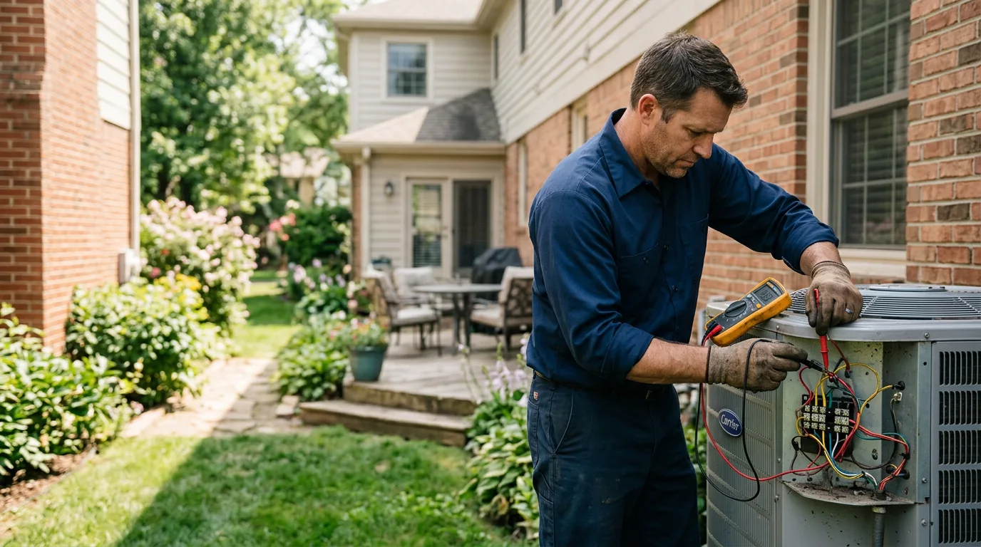 HVAC technician working near La Fayette, IL